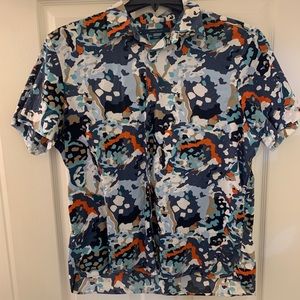 Perry Ellis Short Sleeved Button Down XL